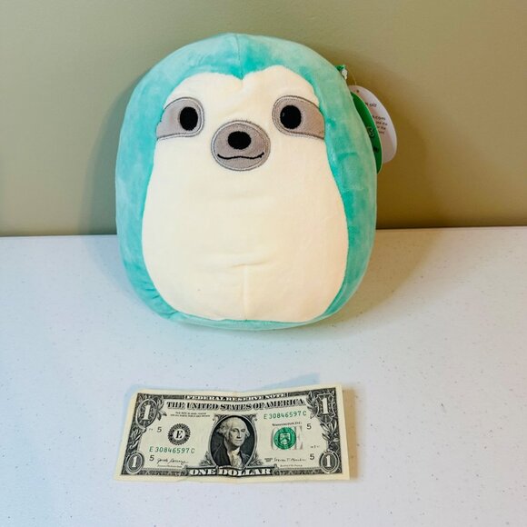 Squishmallows Aqua The Sloth Plush Toy Kellytoy 2019 stuffed animal 8 inch - Picture 9 of 12